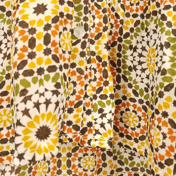 ☮Retro 70's button down mandala top - Picture 13 of 15